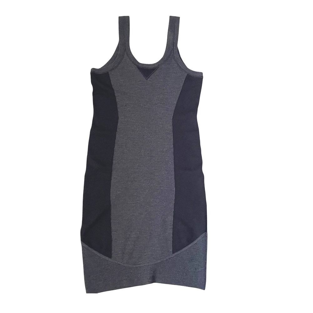 Alexander Wang Women Gray Colorblock Wool Bodycon Mini Dress Size Small Stretch - Picture 4 of 15